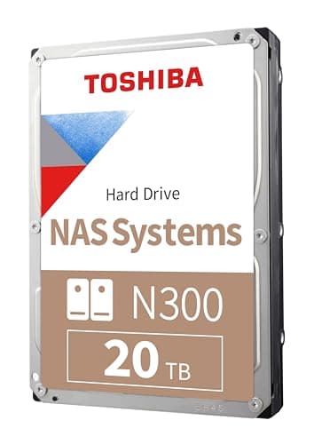 Toshiba N300 NAS 20TB HDD 3.5" 7200RPM SATA 6.0 Gb/s Internal image