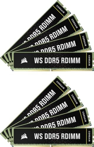Corsair WS Black / Green Registered DDR5-5600 CL40 256GB (8x32GB) image