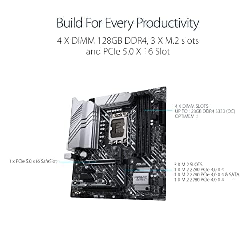 Asus Z690 PRIME Z690M-PLUS D4 DDR4 Micro ATX image