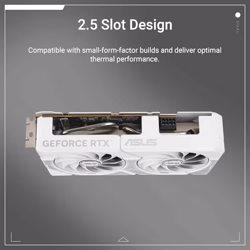 ASUS Dual GeForce RTX 5060 Ti 8GB GDDR7 White OC Edition image