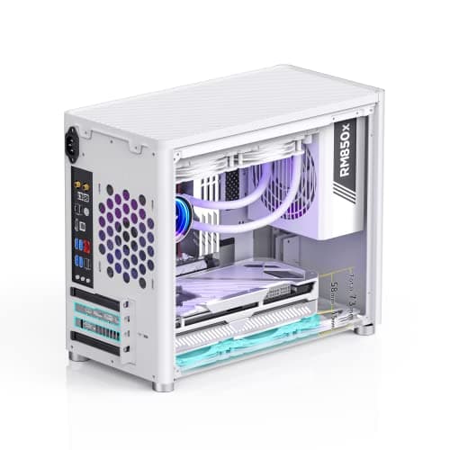 Jonsbo D30 Micro ATX Mini Tower White Tempered Glass image