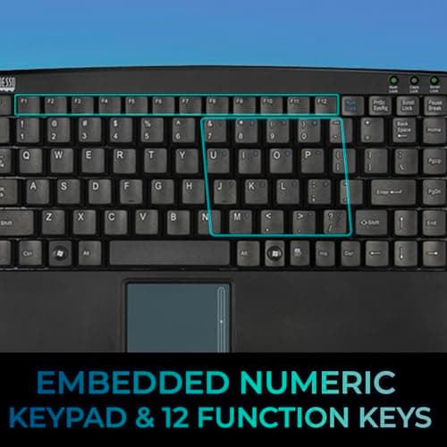 Adesso AKB-410UB Wired Mini Keyboard with Touchpad image