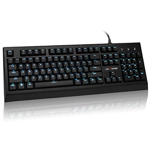 Velocifire VM01 Mechanical Keyboard 104-Key Full Size with Brown Switches LED Illuminated Backlit Anti-ghosting Keys for Copywriter, Gamer and Programmer image