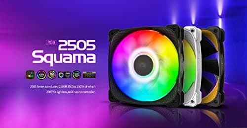Geometric Future Squama 2505 120mm Black PWM Addressable RGB 3-Pack image