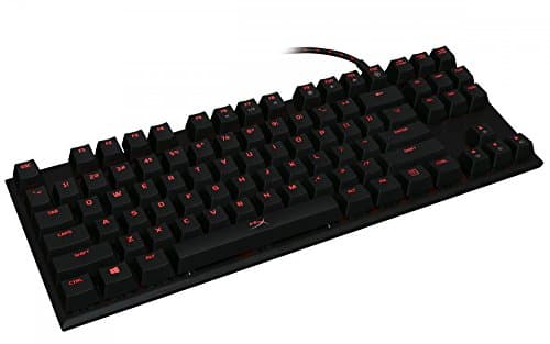 HyperX Alloy FPS Pro - Tenkeyless Mechanical Gaming Keyboard - 87-Key, Ultra-Compact Form Factor - Linear & Quiet - Cherry MX Red - Red LED Backlit (HX-KB4RD1-US/R1) main image