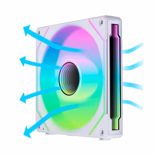 Lian Li Uni Fan SL-Infinity 140mm White PWM ARGB 1-Pack Reverse image