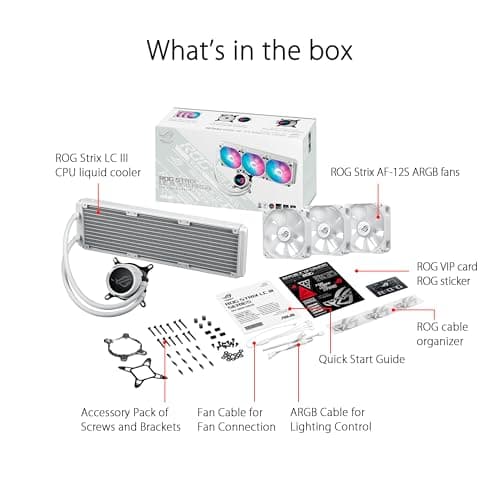 Asus ROG STRIX LC III ARGB Water 360mm ARGB 70.38 CFM White image