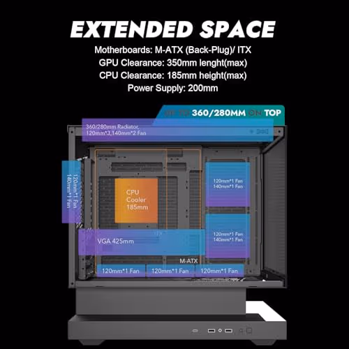 darkFlash Floatron F1 mATX Black image