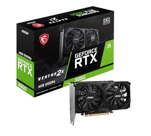 MSI VENTUS 2X E OC GeForce RTX 3050 6GB GDDR6 Black main image