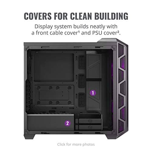 Cooler Master MasterCase H500 ATX Mid Tower Black Tinted Tempered Glass image