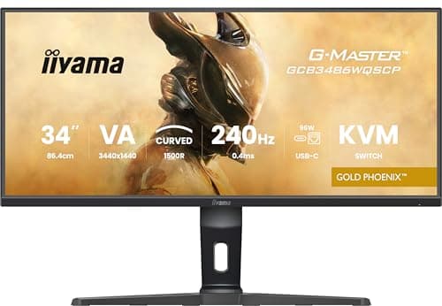 iiyama G-Master GCB3486WQSCP-B1 Gold Phoenix 34" 3440x1440 240Hz VA Monitor Curved image