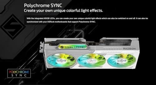 ASRock Radeon RX 9060 XT Steel Legend OC 16GB GDDR6 image