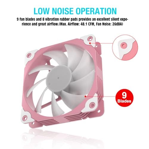 Vetroo ARGB120 120mm Pink PWM Addressable RGB image