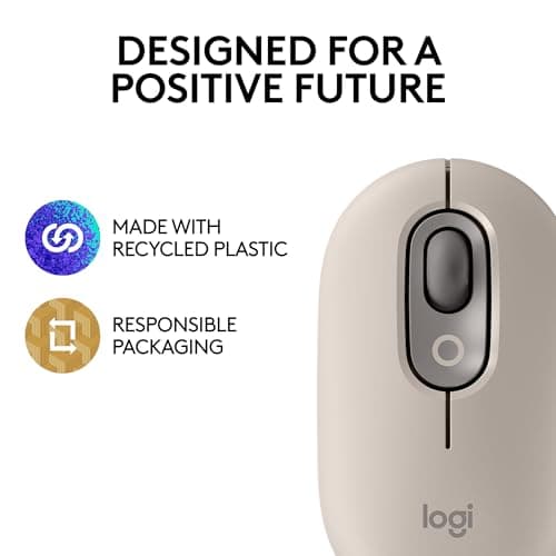 Logitech POP Mist Gray Wireless Bluetooth Optical Mouse image