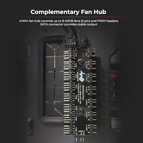 In Win ModFree Base ATX Full Tower Black Tempered Glass Side Panel image