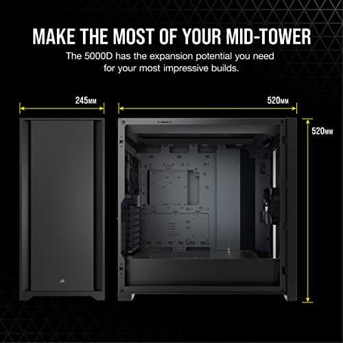 Corsair 5000D Tempered Glass Mid-Tower ATX PC Case - Black image