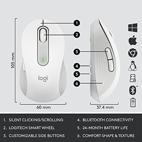 Logitech Signature MK650 Wired/Bluetooth/Wireless Standard Keyboard With Laser Mouse image