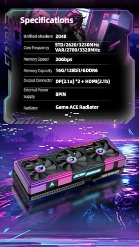 Yeston Radeon RX 9060 XT Game Ace 16GB GDDR6 Pink / Black image