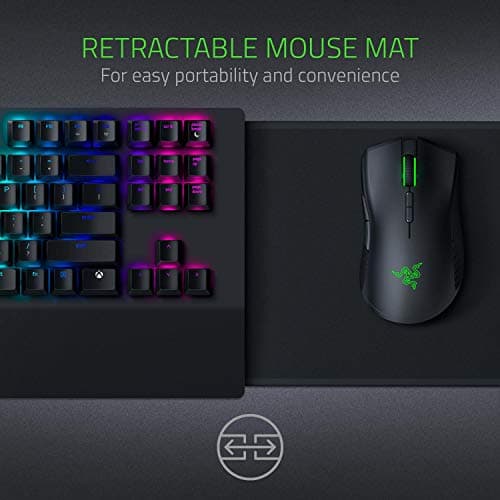 Razer Turret Wireless Mechanical Gaming Keyboard & Mouse Combo for PC & Xbox One: Chroma RGB/Dynamic Lighting - Retractable Magnetic Mouse Mat - 40hr Battery image
