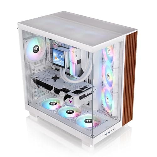 Thermaltake View 380 XL WS ARGB Mid Tower Chassis Wood Edition Snow image