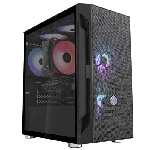 Silverstone FARA H1M Micro ATX Mini Tower Black with Tempered Glass Side Panel and USB 3.2 Gen 1 Type-A, USB 2.0 Type-A image