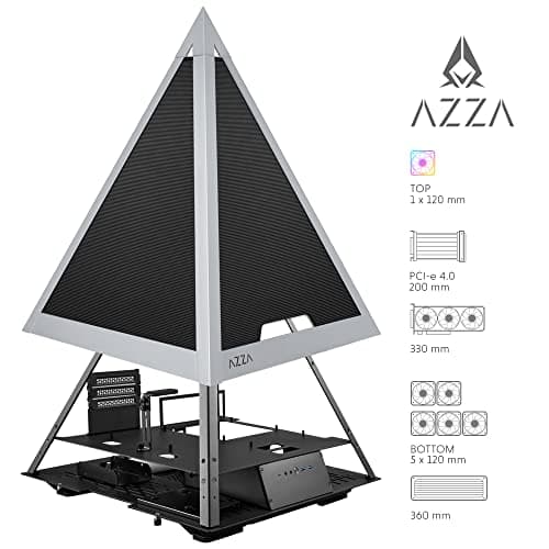 Azza Pyramid ATX Mid Tower Silver / Black Mesh Side Panel image