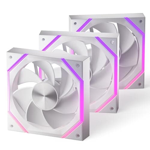 Asiahorse NYOTA 120mm Case Fans (3-Pack) White Reverse Blade image