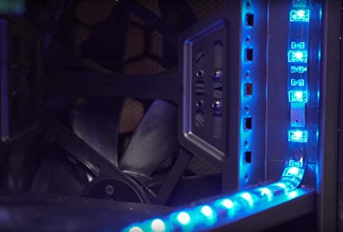 DS Blue PC Lighting 120mm Fan 2 Pack with LED Strip image