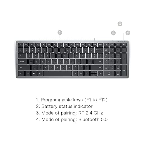 Dell KM7120W Wired/Wireless Standard Keyboard With Optical Mouse image