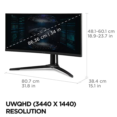 ViewSonic XG341C-2K 34" 3440x1440 200Hz Mini LED VA Curved Monitor image