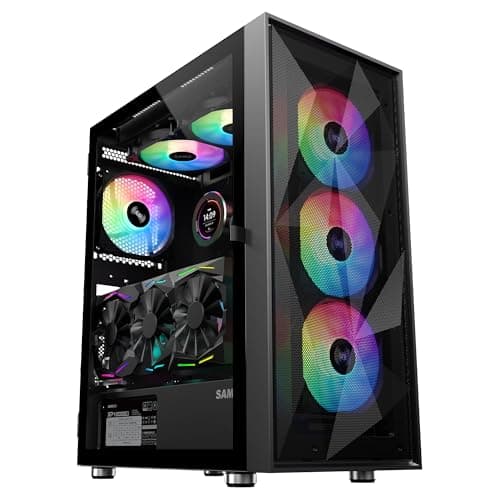 SAMA 3509 ATX Mid Tower Black Tempered Glass image