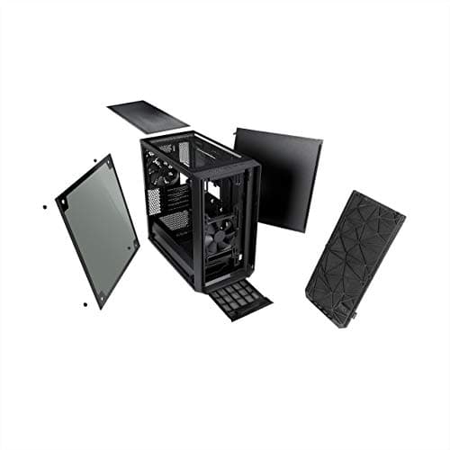 Fractal Design Meshify C Mini Micro ATX Mini Tower Black with Tinted Tempered Glass Side Panel and USB 3.2 Gen 1 Type-A image