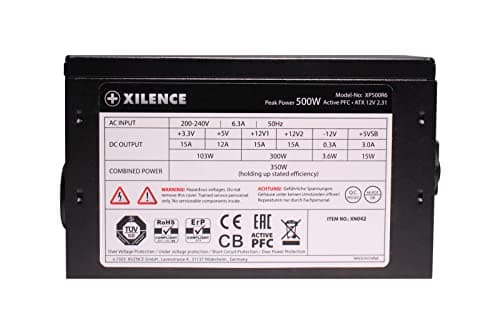 Xilence XP500R6 Black / Red 500W Non-Modular image