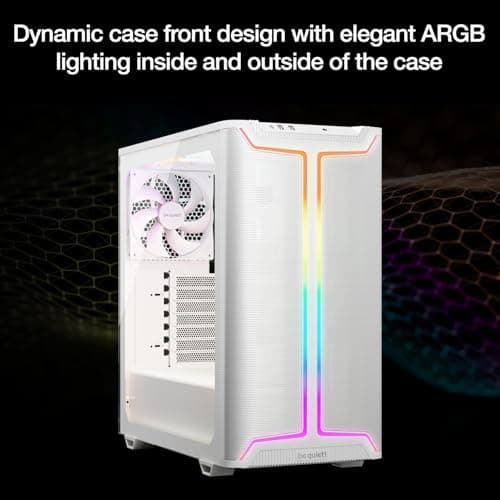be quiet! Pure Base 501 DX ATX Mid Tower White Tempered Glass image