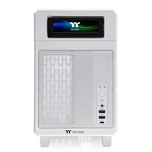 Thermaltake TR100 Mini-ITX Desktop White Mesh Side Panel, USB 3.2 Gen 2 Type-C, USB 3.2 Gen 1 Type-A image