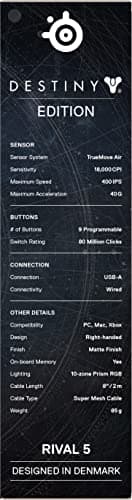 SteelSeries Rival 5 Destiny Edition Wired Optical Gaming Mouse image