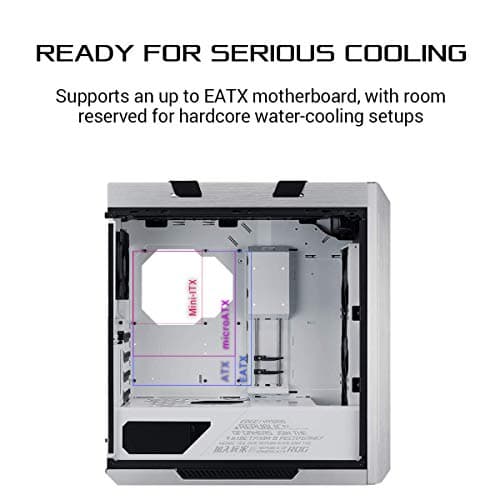 Asus GX601 ATX Full Tower White / Black Tempered Glass Side Panel image