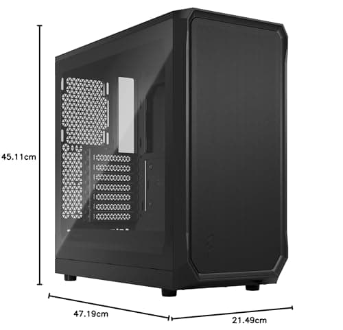 Fractal Design Focus 2 ATX Mid Tower Black Tempered Glass Side Panel USB 3.2 Gen 1 Type-A image