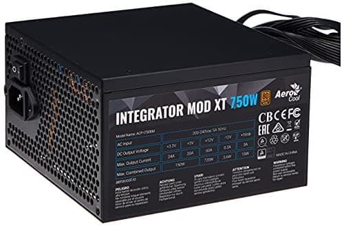 Aerocool Integrator MOD XT Black / Red ATX 750W Semi-Modular 80+ Bronze Certified image