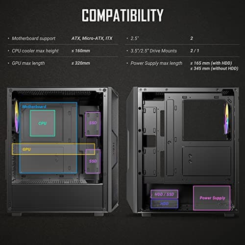Antec AX61 ELITE ATX Mid Tower Black Tempered Glass Side Panel image