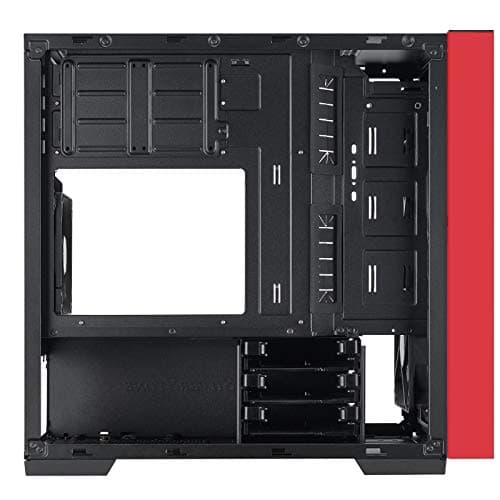 Silverstone RL08BR-RGB Black / Red Micro ATX Mini Tower Tempered Glass Side Panel image