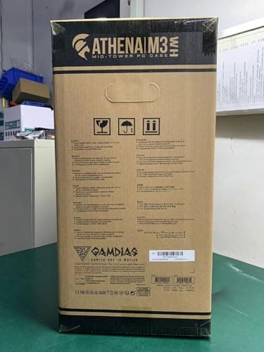 GAMDIAS ATHENA M3 ATX Mid Tower White Tempered Glass Side Panel image
