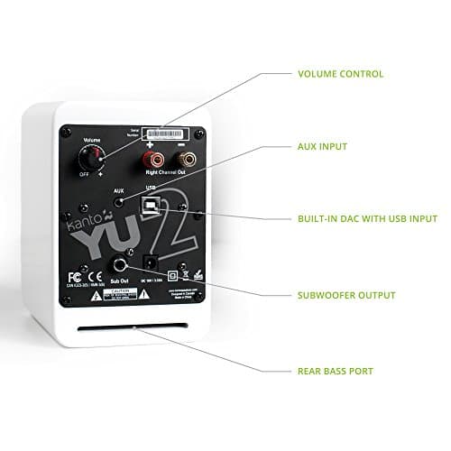Kanto YU2MW 2.0 Channel 50 W White / Black Speaker System image
