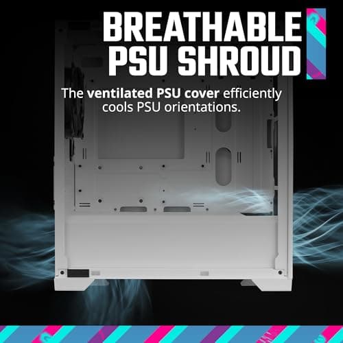 Cooler Master Elite 301 Lite MicroATX Mini Tower White Tempered Glass Side Panel image