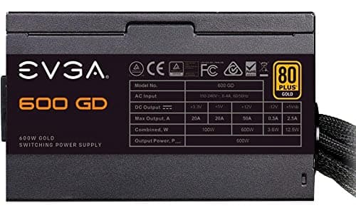 EVGA 600 GD 600W Non-Modular 80+ Gold Certified image