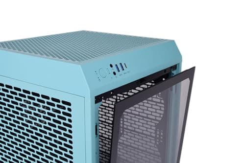 Thermaltake The Tower 200 Mini-ITX Tower Turquoise Tempered Glass Side Panel image