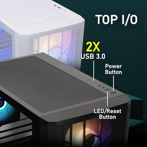 BitFenix Nova Mesh SE ATX Mid Tower White with Tempered Glass Side Panel and USB 3.2 Gen 1 Type-A image