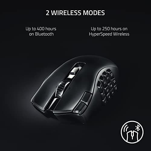 Razer Naga V2 HyperSpeed Wireless/Bluetooth Gaming Mouse - Black image