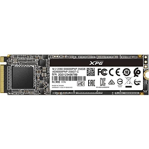 ADATA XPG SX6000 256GB SSD M.2-2280 PCIe 3.0 X2 NVMe image
