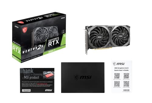MSI VENTUS 2X V1 GeForce RTX 3060 Ti LHR 8GB GDDR6 Black / Gray image